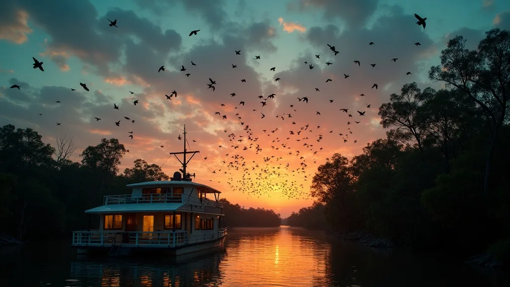 Kalong Island Sunset from the Deck: the Flying-Fox Spectacle on a Komodo Cruise